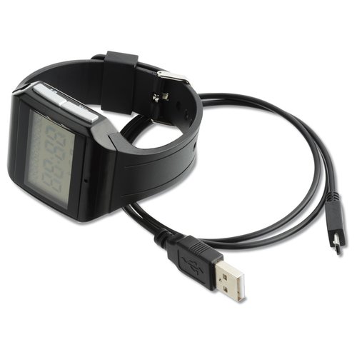 Additional Image 1 - a black watch with a cable