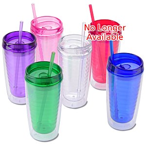 Additional Image 2 - a group of colorful cups with straws