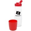 View Image 2 of 3 of PolySure Sip and Pour Water Bottle with Flip Lid - 28 oz. - Clear