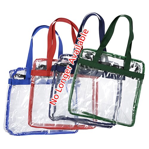 Clear Zip Top Box Tote Image 1 of 1