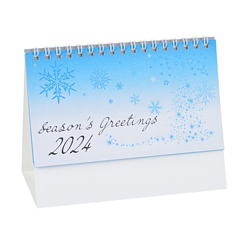 Additional Image 2 - a blue and white desk calendar