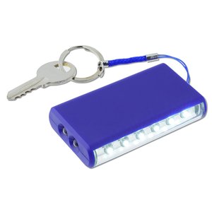 Additional Image 2 - a blue key chain with a blue rectangular object