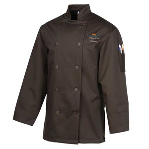 Additional Image 1 - a brown jacket with a white logo