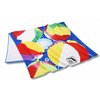 a colorful napkins on a white background