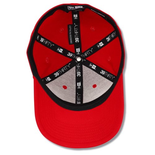 Additional Image 2 - a red hat with a black and white design