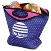 View Image 2 of 3 of Hideaway Large Lunch Cooler Tote - Polka Dots
