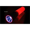 a red tube with blue light