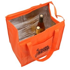 Additional Image 1 - an orange bag with a bottle inside