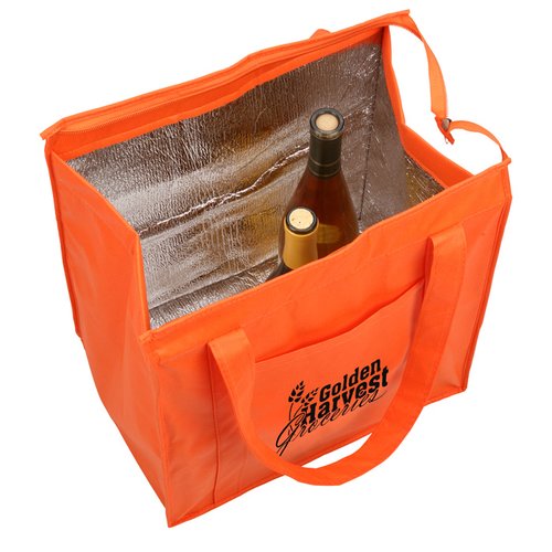 Additional Image 1 - an orange bag with a bottle inside