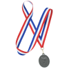 View Image 2 of 3 of Econo Medal - Oval with Red, White & Blue Ribbon