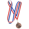 View Image 2 of 3 of Econo Medal - Round with Red, White & Blue Ribbon