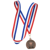 View Image 2 of 3 of Econo Medal - Flat Bottom with Red, White & Blue Ribbon