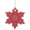 View Image 2 of 2 of Coloured Aluminum Ornament - Snowflake