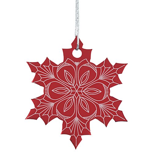 Additional Image 1 - a red snowflake ornament