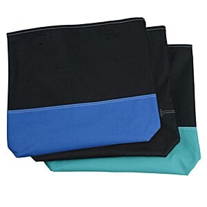 Additional Image 2 - a stack of folded black and blue cloths