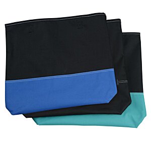 Additional Image 2 - a stack of folded black and blue cloths