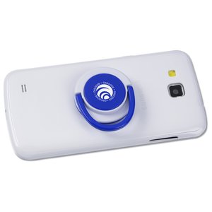 Additional Image 1 - a white cell phone with a blue grip