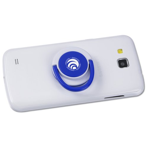 Additional Image 1 - a white cell phone with a blue grip