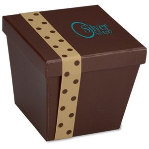 Additional Image 1 - a brown box with a gold ribbon