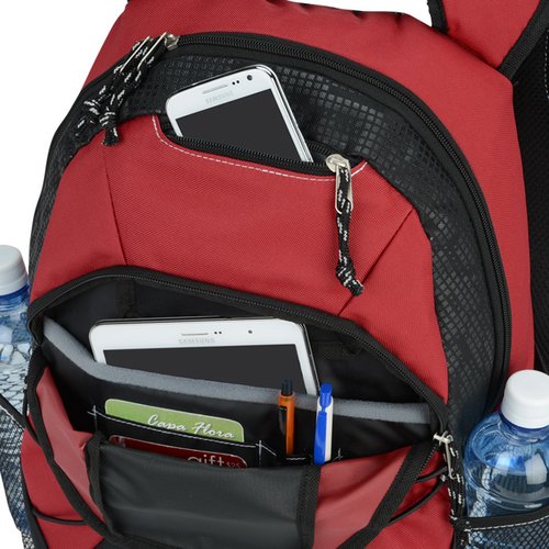 Additional Image 1 - a red and black backpack