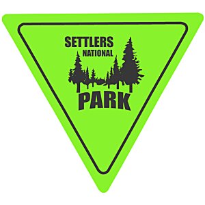 Additional Image 1 - a yellow triangle sign with black text