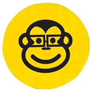 Additional Image 1 - a yellow circle with a black face and glasses