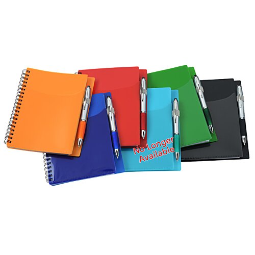 Sorbet Pocket Notebook with Curvy Stylus Pen Image 1 of 3