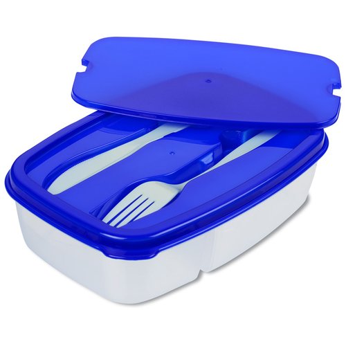 Additional Image 1 - a blue and white container with a lid