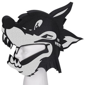 Additional Image 1 - a black and white wolf head