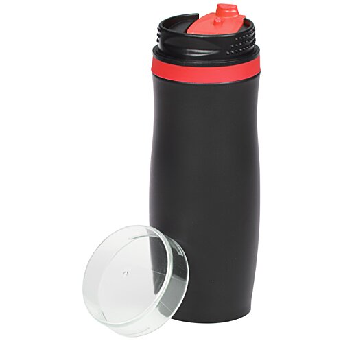Additional Image 1 - a black and red water bottle