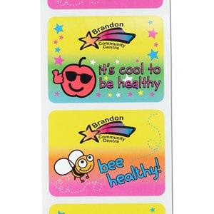 Additional Image 1 - a group of colorful rectangular labels