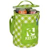 View Image 2 of 3 of Printed Round Cooler - Gingham