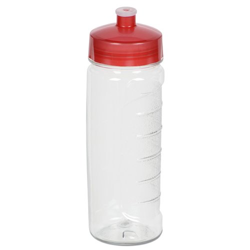 Additional Image 1 - a plastic water bottle with a red lid