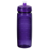 a purple water bottle with a white lid