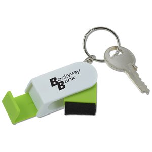 Additional Image 1 - a key chain with a green and white keychain