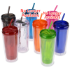 View Image 4 of 4 of Geo Tumbler with Straw - 16 oz.
