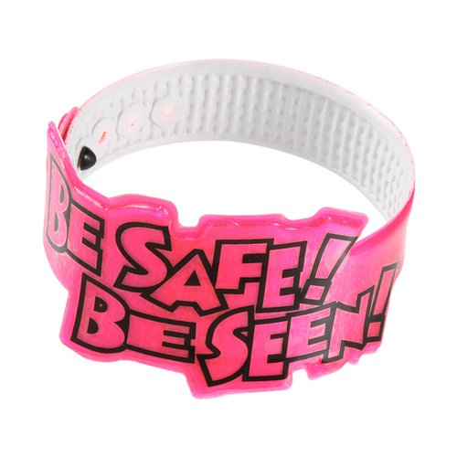 Additional Image 1 - a white wristband with pink text