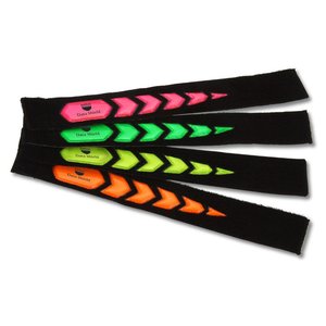 Additional Image 2 - a black wristband with multicolored designs