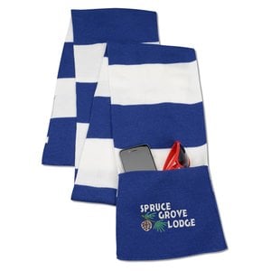 Additional Image 1 - a blue and white striped socks