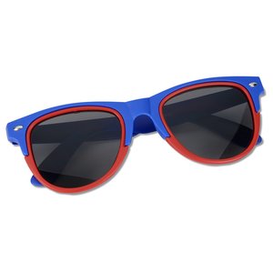 Additional Image 1 - a blue sunglasses with red lenses