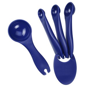 Additional Image 1 - a blue plastic spoons and forks