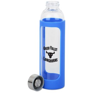 Additional Image 1 - a blue bottle with a white label and a tape