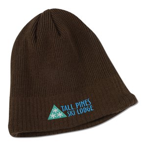 Additional Image 1 - a brown hat with a blue logo