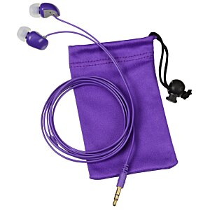 Additional Image 2 - a purple bag with a cord and earbuds