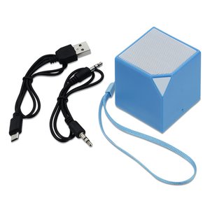 Additional Image 1 - a blue and white cube with a cord
