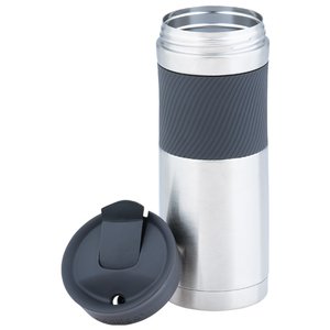 Additional Image 1 - a silver and black thermos
