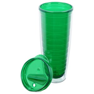 Additional Image 1 - a green plastic cup with a lid