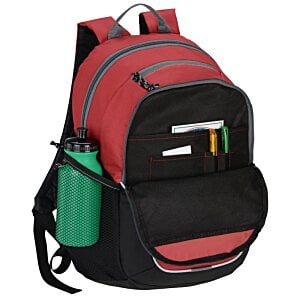 Additional Image 1 - a red and black backpack
