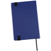 a blue rectangular object with black corners