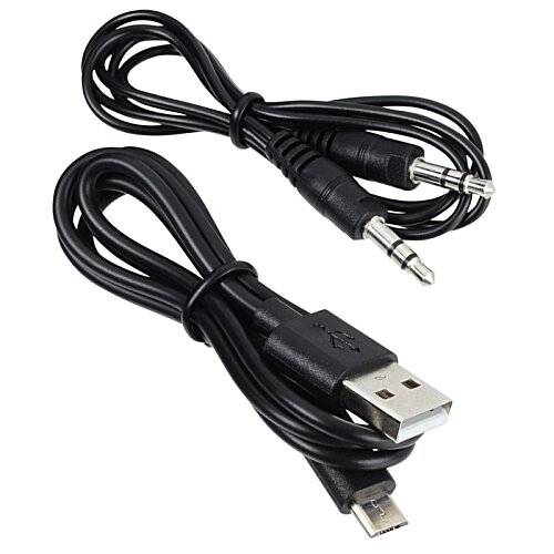 Additional Image 2 - a black cord with silver tips